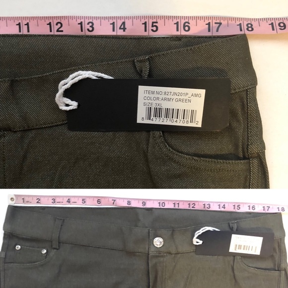 S-3X Olive premium jeggings - Picture 5 of 6